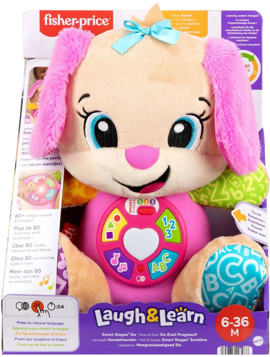 Fisher Price Leerplezier Zusje Roze Muzikale Knuffel