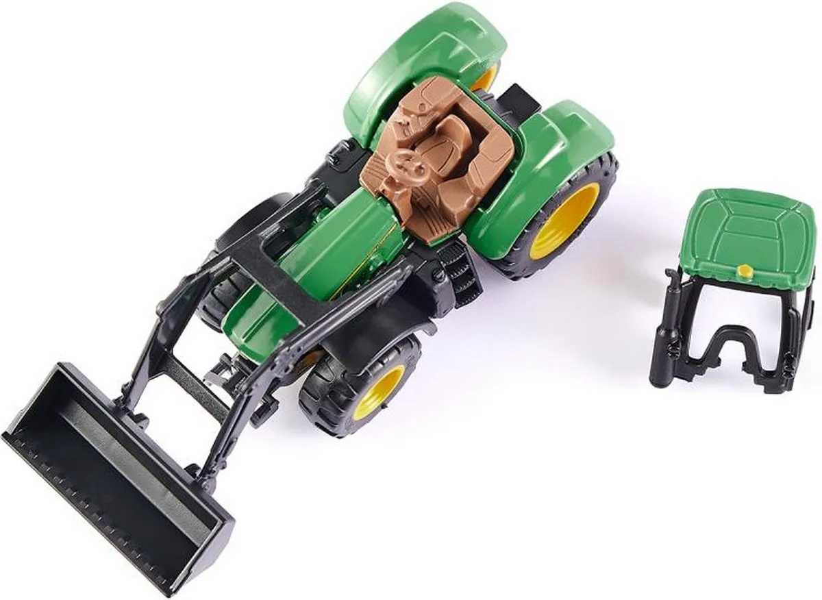 SIKU 1395 John Deere 6215R Voorlader - Metaal/Kunststof Groen