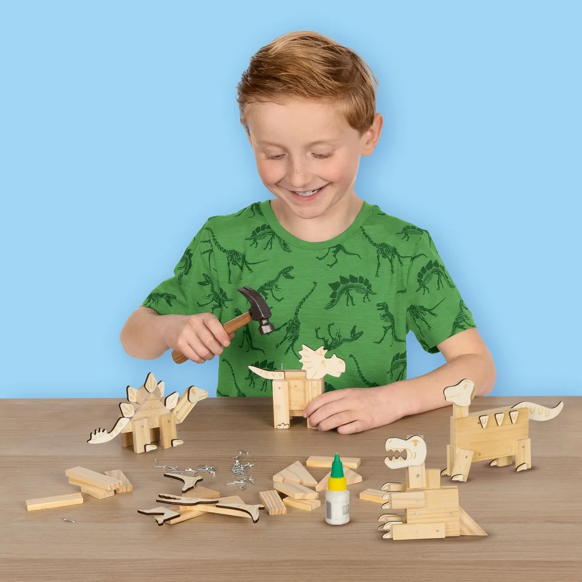 SES Creative Dinosaurus Timmerset - 3 Stuks - Montessori Speelgoed