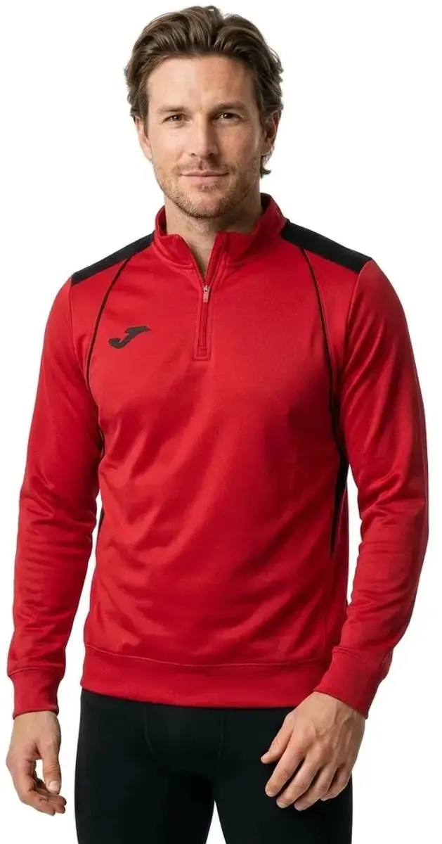Joma Championship Vii Sweatshirt Met Halve Rits Rood XL Man