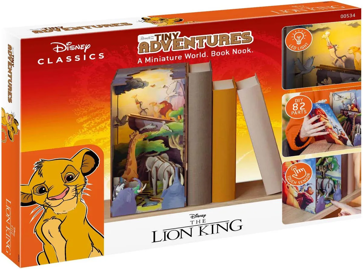 Revell Tiny Adventures Disney Lion King Boekhoekje LED Verlichting - 82 Onderdelen