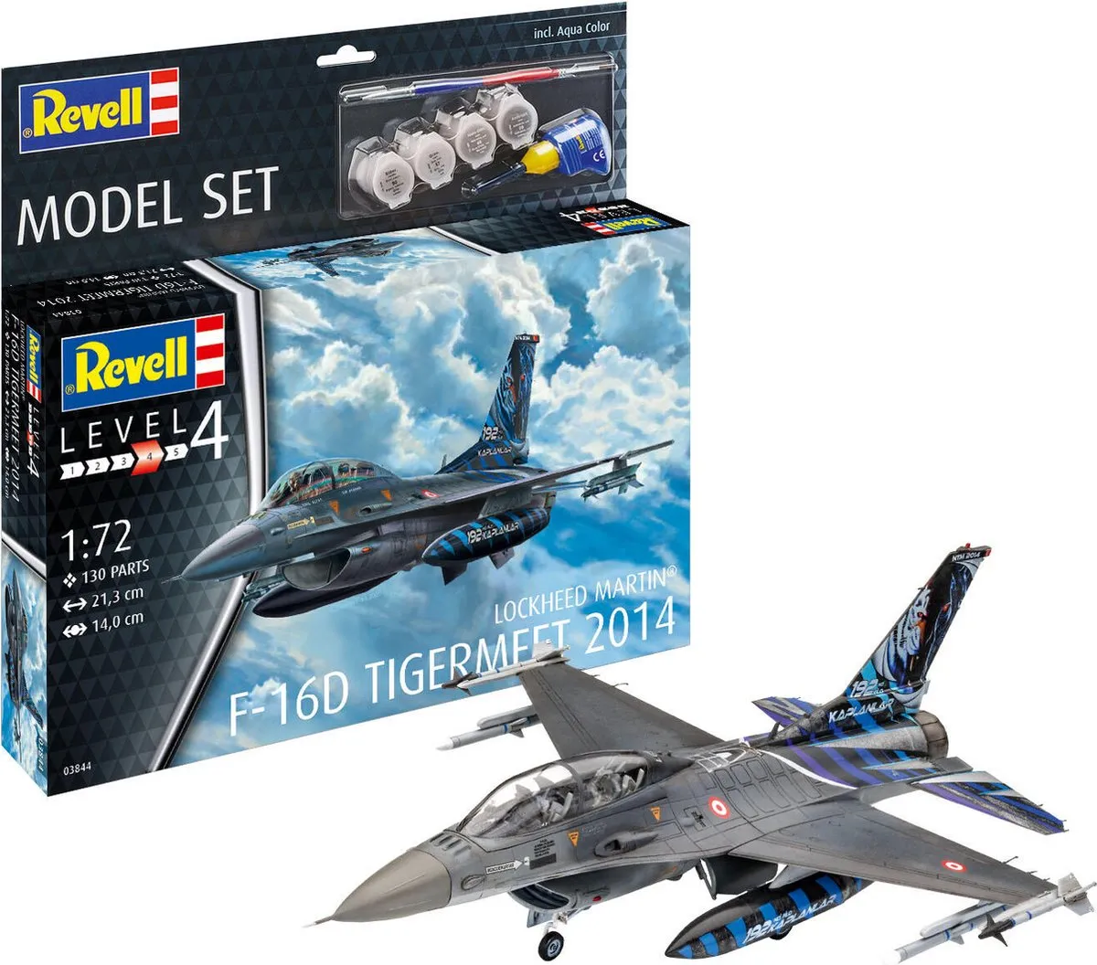 Revell 63844 F-16D Tigermeet Modelbouwpakket 1:72 - 130 Onderdelen - Multi