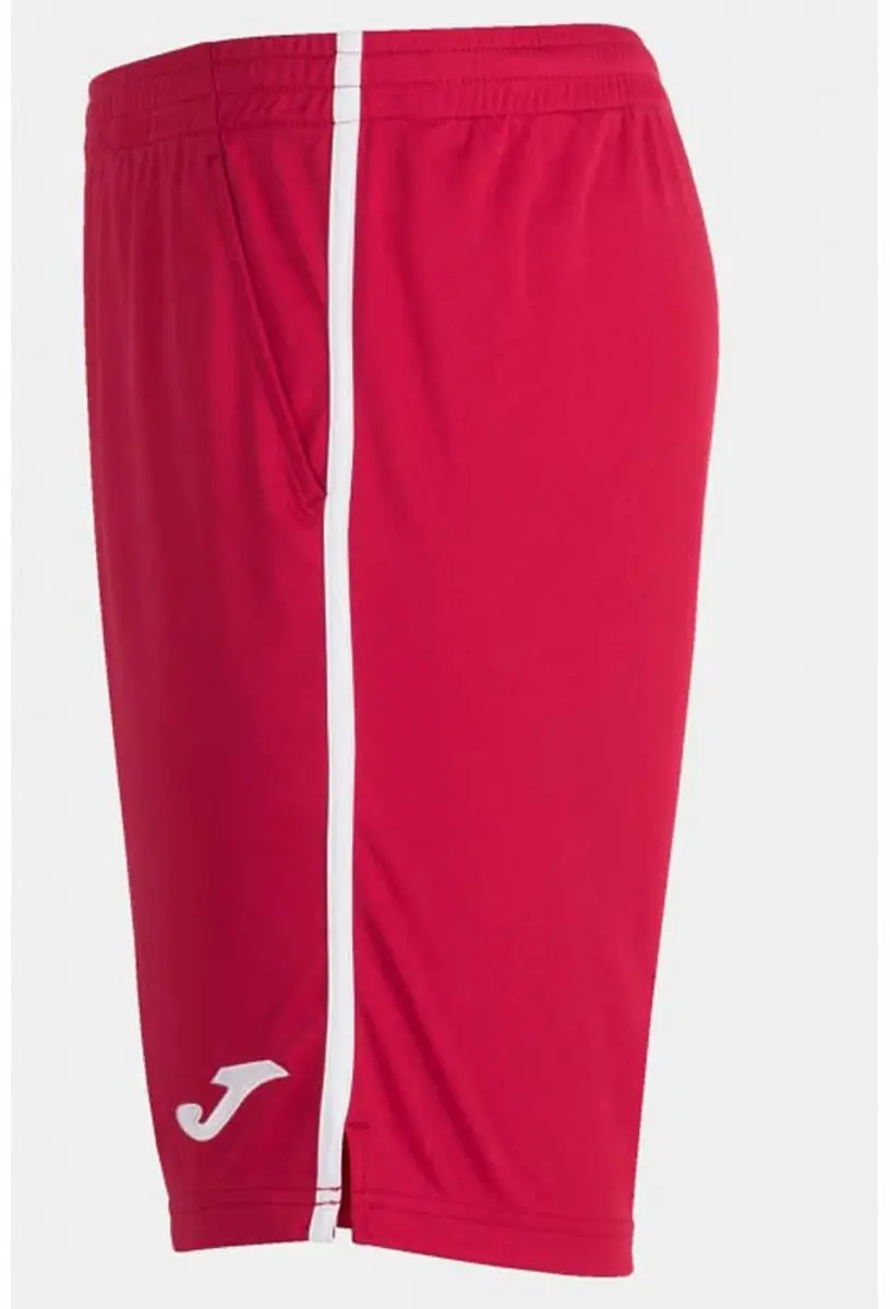 Joma Open III Korte Broek Jongens - 146/152 - Rood/Wit - afbeelding 3 van 4