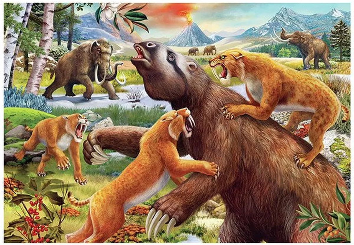Ravensburger Wilde Oertijddieren Puzzel 24 Stuks - 2 Stuks