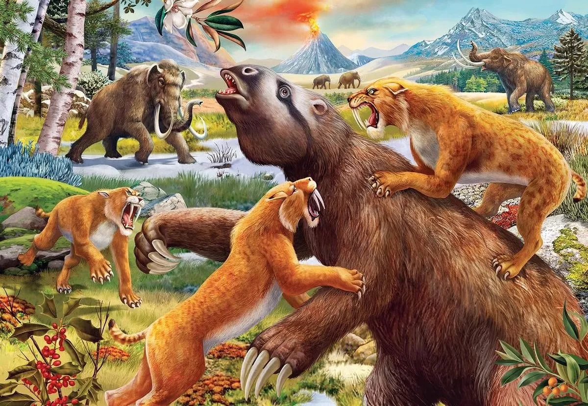 Ravensburger Wilde Oertijddieren Puzzel 24 Stuks - 2 Stuks