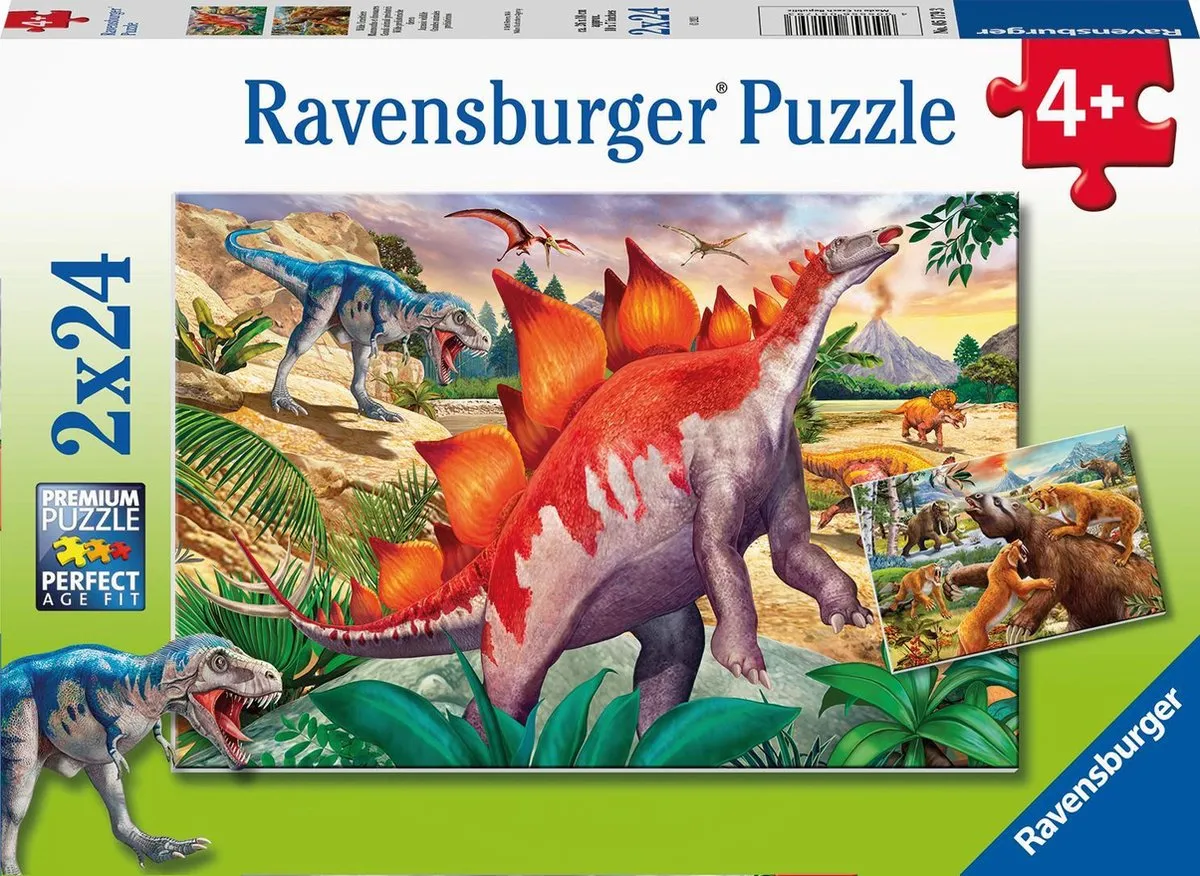 Ravensburger Wilde Oertijddieren Puzzel 24 Stuks