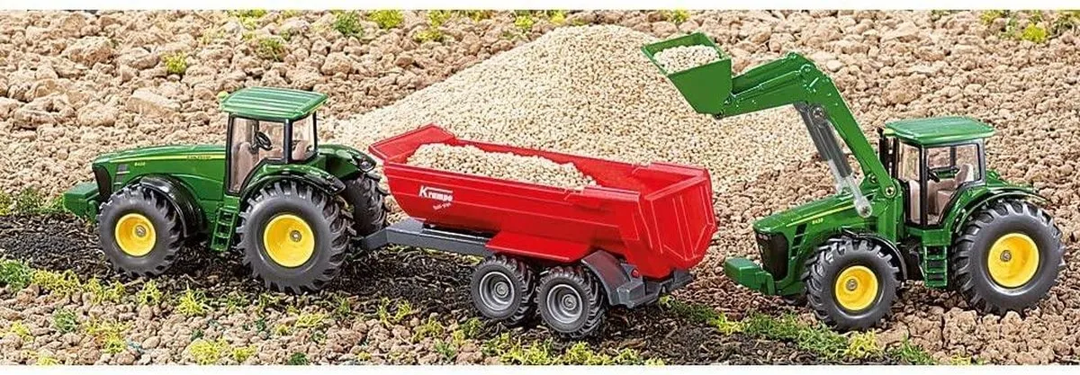 SIKU 1982 John Deere 8430 Tractor met Voorlader 1:50 - Groen
