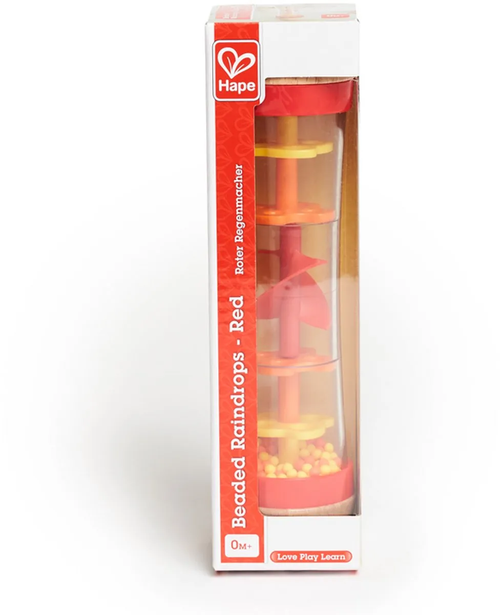 Hape Regenmaker met kralen - Rood - afbeelding 6 van 6