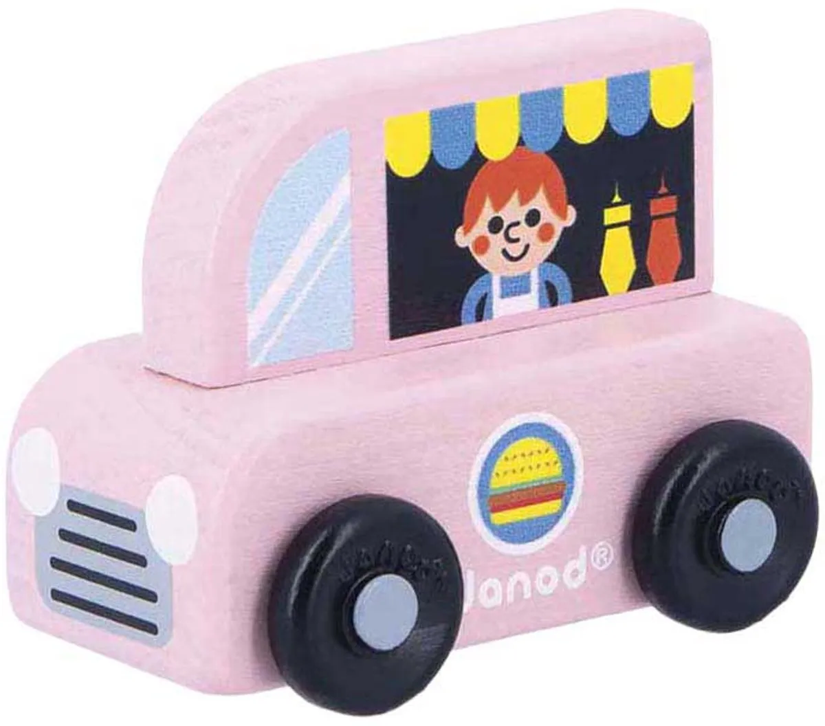 Janod Cross Roads Houten Foodtruck 11.5915 - Roze