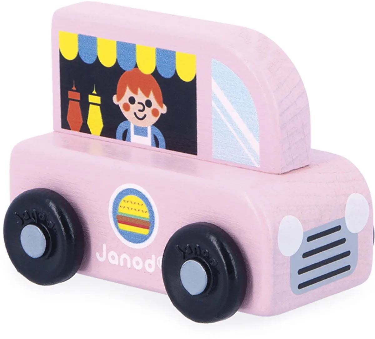 Janod Cross Roads Houten Foodtruck 11.5915 - Roze - afbeelding 6 van 6
