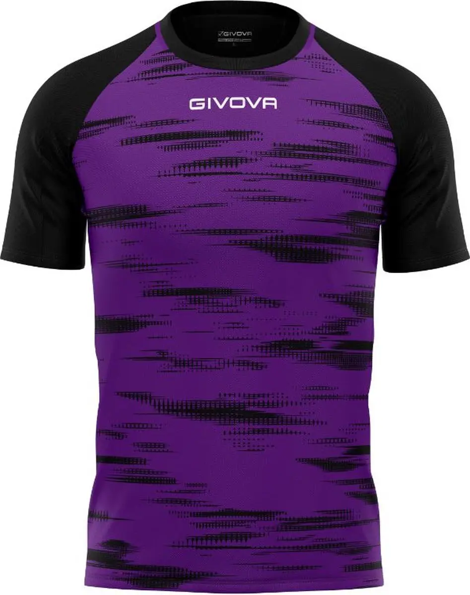 Givova Pixel T-shirt - Paars/Zwart L - afbeelding 2 van 3