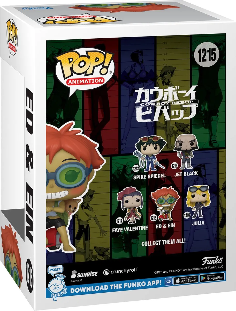 Funko Pop! Animation Cowboy Bebop Edward op Scooter met Ein - 58020