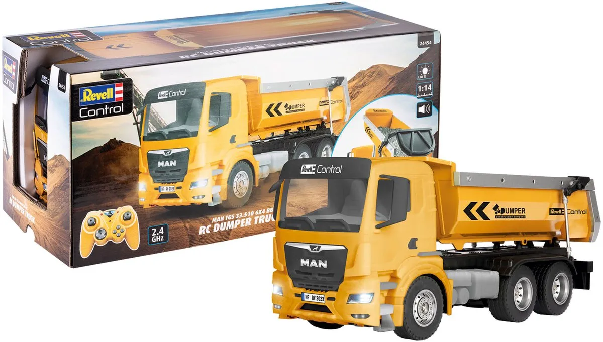 Revell RC Kieper Vrachtwagen MAN TGS 33.510 6X4 BB CH 24454 - 1:14 - Multi