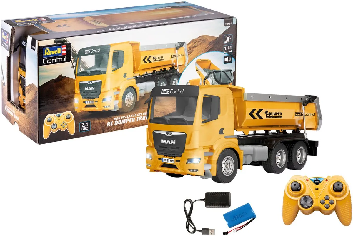 Revell RC Kieper Vrachtwagen MAN TGS 33.510 6X4 BB CH 24454 - 1:14 - Multi
