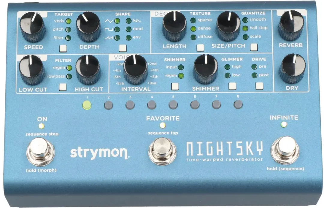 Strymon Night Sky Multi Reverb - Blauw