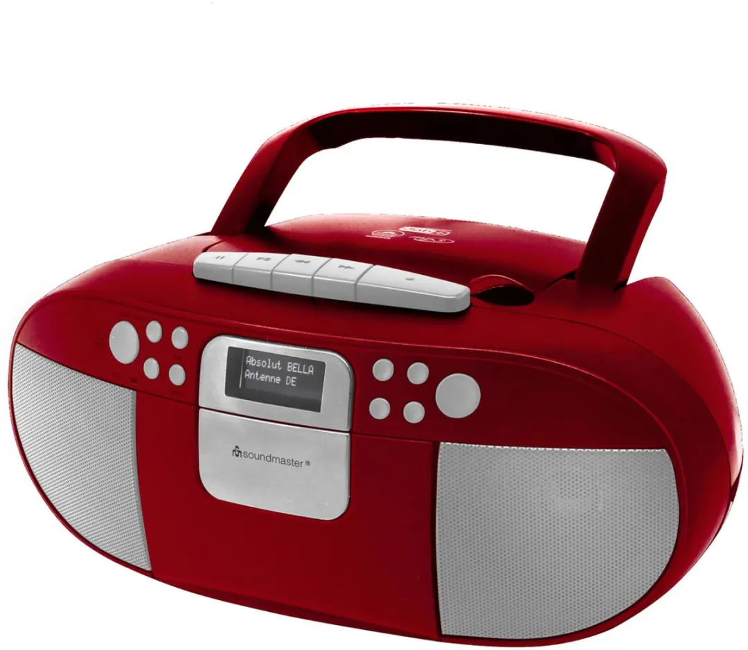 Soundmaster SCD7800RO Boombox - DAB+/FM/CD/MP3/USB/Cassette - Rood