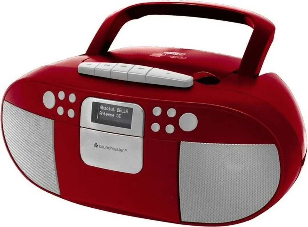 Soundmaster SCD7800RO Boombox - DAB+/FM/CD/MP3/USB/Cassette - Rood