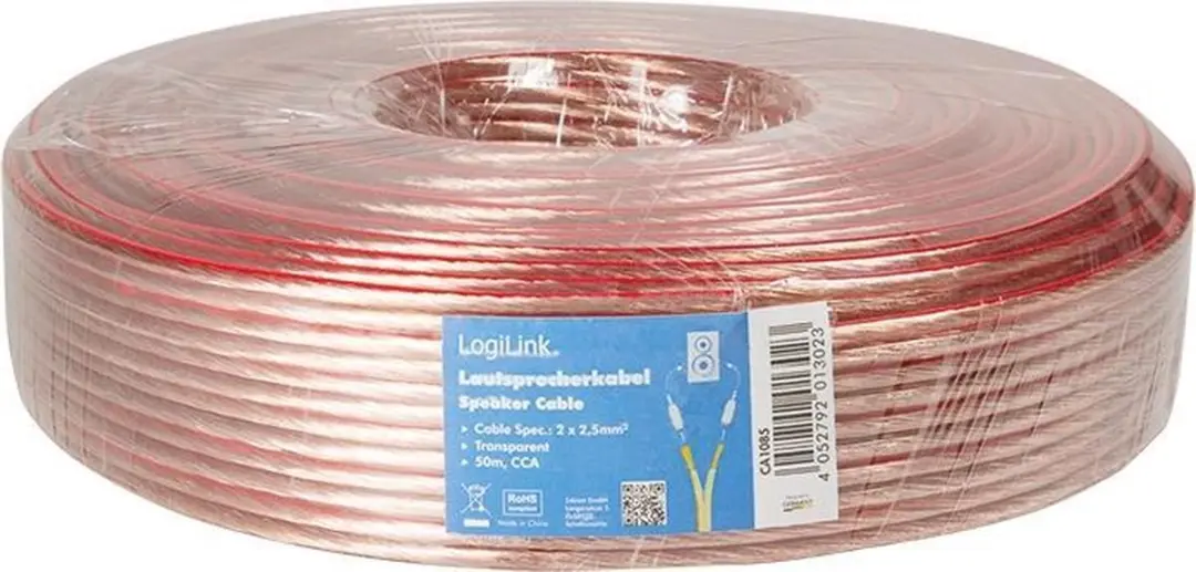 Logilink Speaker Cable, 2x 2,5 mmÂ², 50m (CA1085)