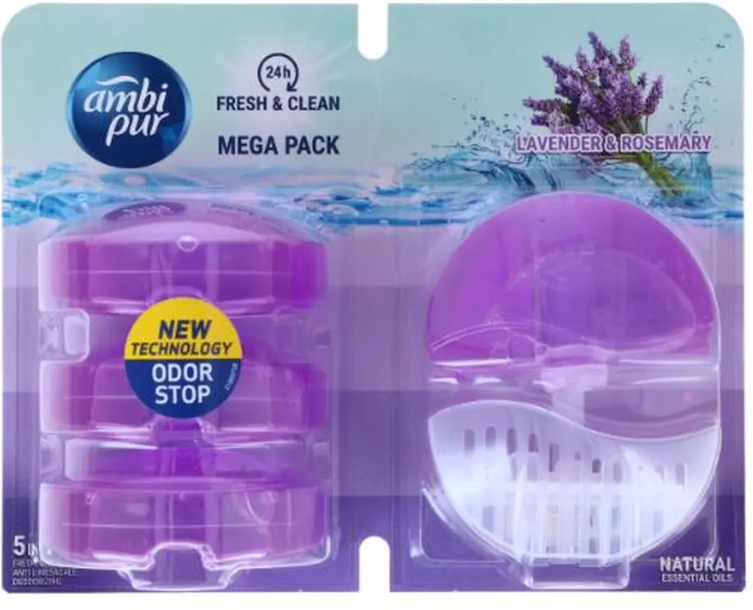 Ambi Pur Toiletblok Lavender & Rosemary Mega Pack - 220ml - afbeelding 3 van 3