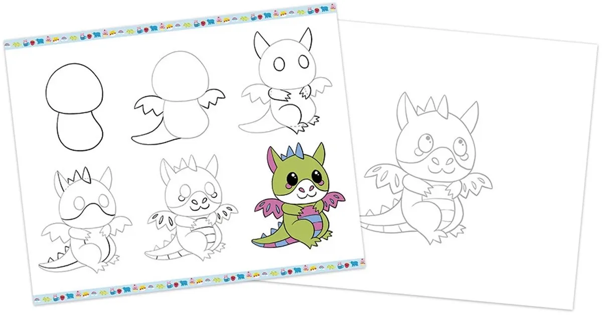 Janod Step By Step Drawing Knutselset - 20 Modellen - Multicolor