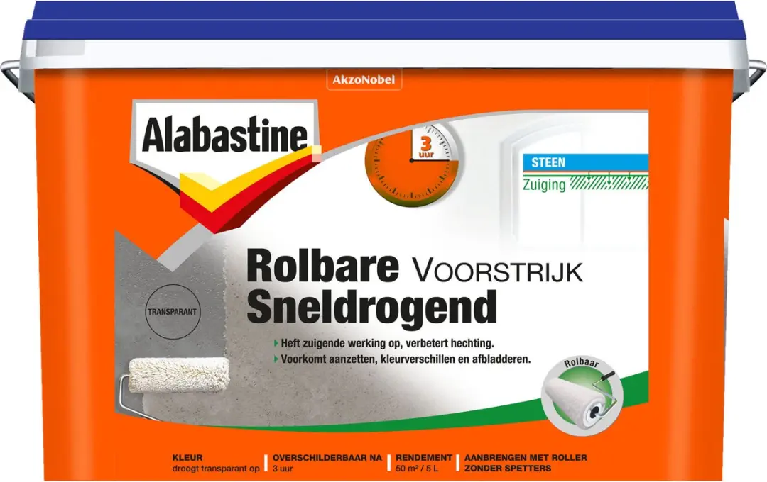 Alabastine Rolbare Voorstrijk Sneldrogend 5L