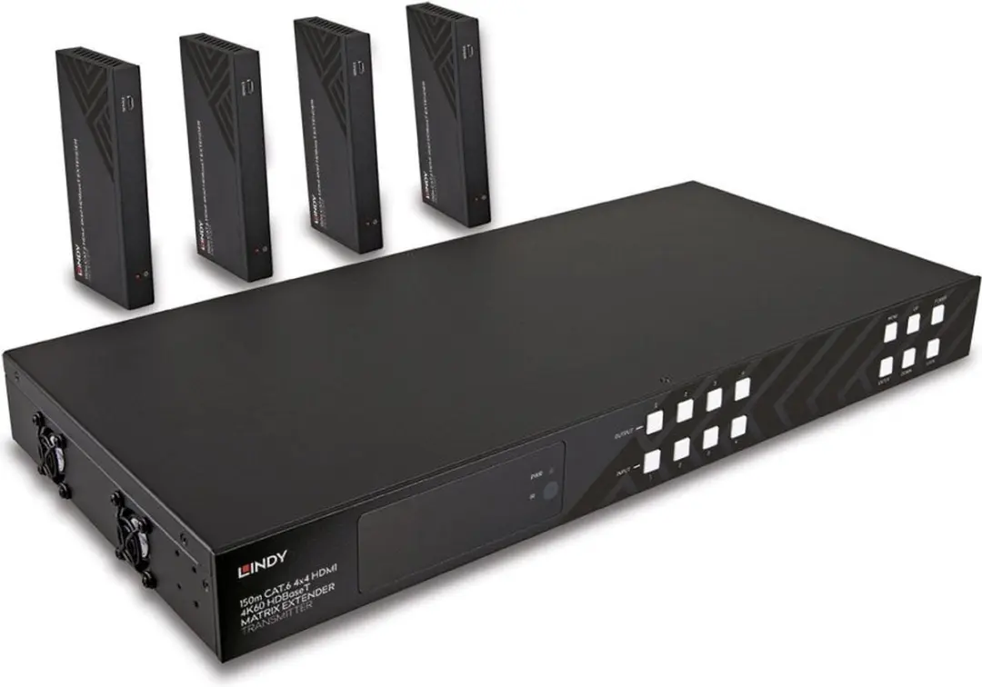 Lindy 38345 audio/video extender AV-zender & ontvanger Zwart