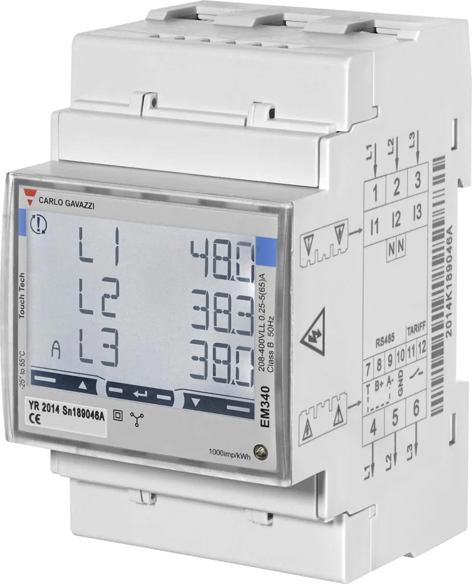 Wallbox Power Meter 3-fase tot 250A, EM330