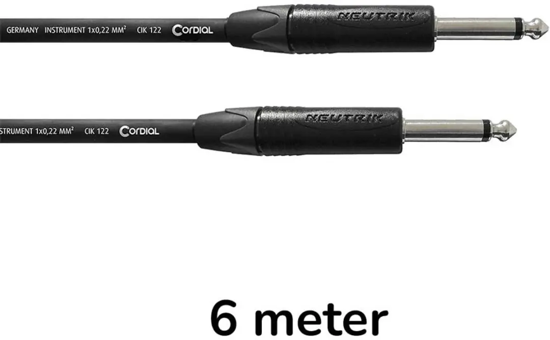 Cordial CPI 6 PP Instrumentkabel Jack - 6m - Zwart - afbeelding 4 van 5