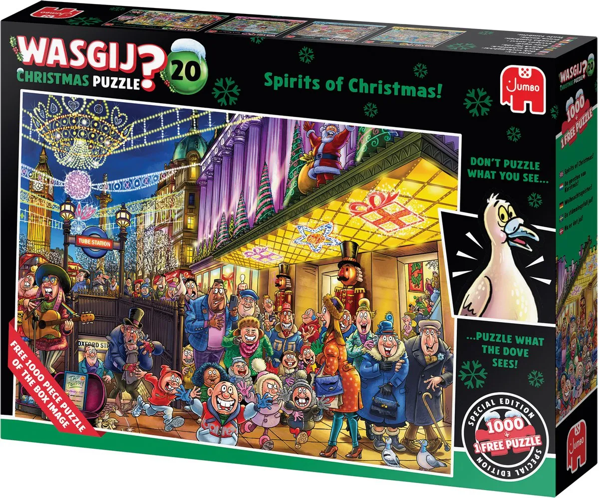 Jumbo Wasgij Christmas 20 De Geesten Van Kerstmis - 2000 Stuks (2x1000) - Multicolor