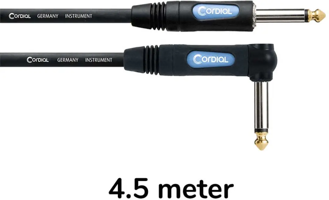 Cordial Essentials REAN Jack 6,3mm Haaks/Recht Verguld 4,5m