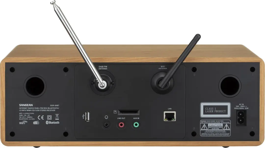 Sangean DDR-66BT All-In-One Radio - DAB+/FM/Internet/BT/CD/USB/SD - Zwart - afbeelding 3 van 6