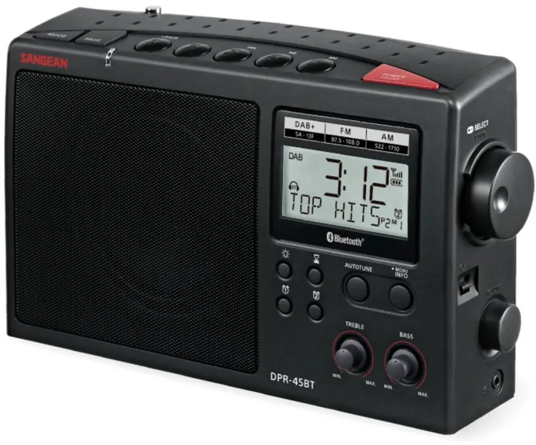 Sangean DPR-45BT DAB+ Radio - Bluetooth - Zwart - afbeelding 2 van 4
