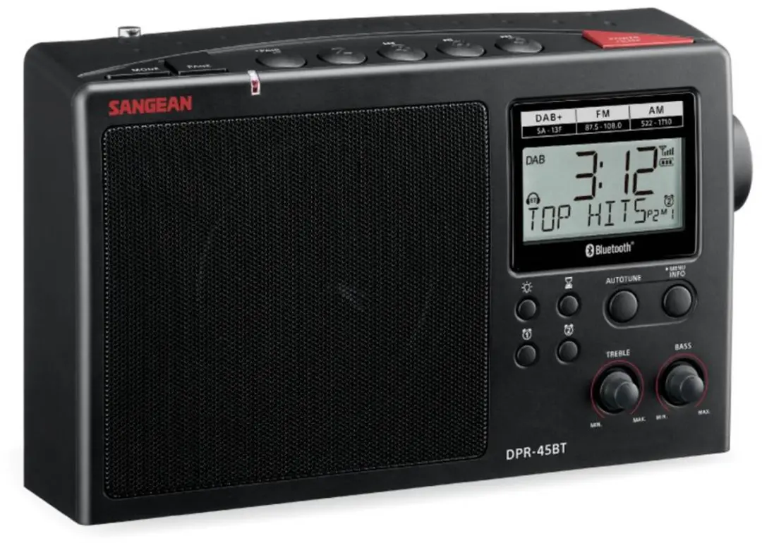 Sangean DPR-45BT DAB+ Radio - Bluetooth - Zwart - afbeelding 4 van 4