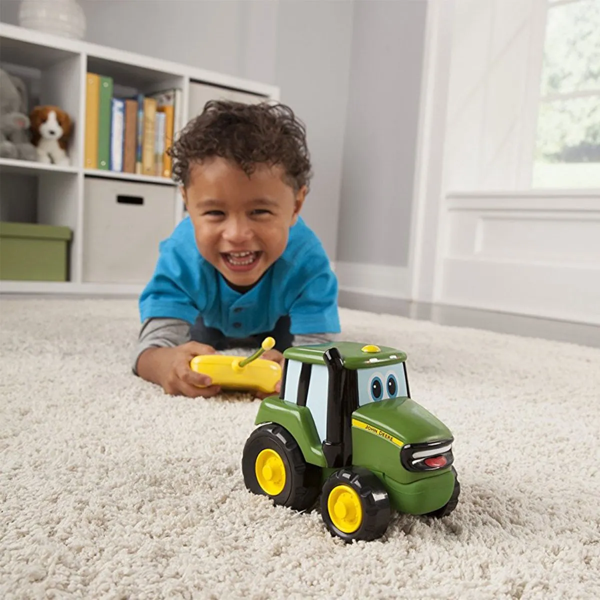Tomy Johnny Tractor John Deere RC Voertuig B42946 - Groen/Geel