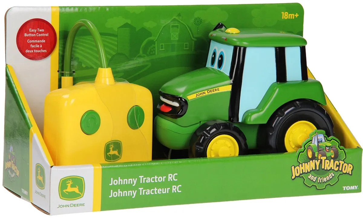 Tomy Johnny Tractor John Deere RC Voertuig B42946 - Groen/Geel