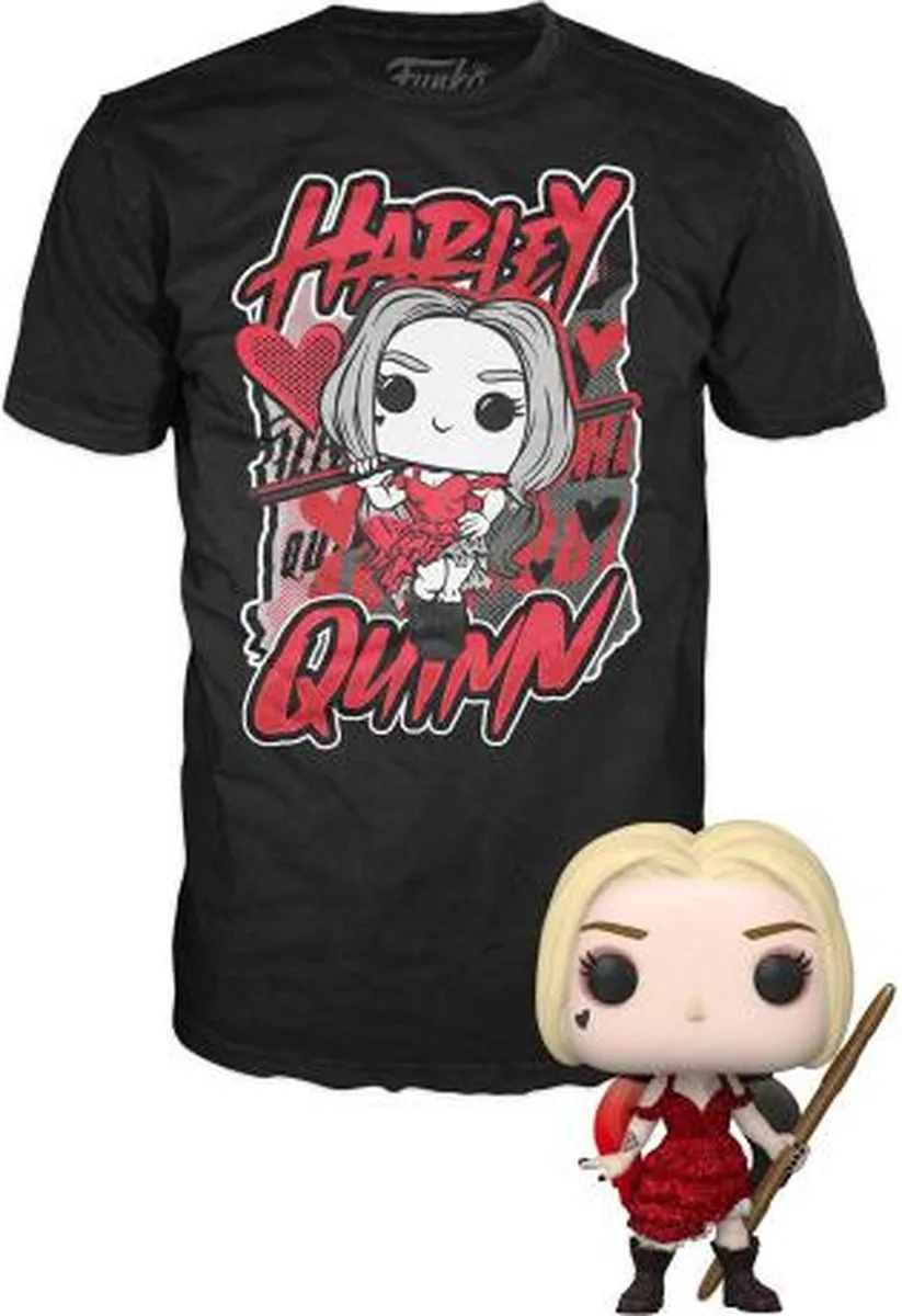 Funko Pop! Harley Quinn DC Suicide Squad - T-shirt Box L - Rood/Zwart