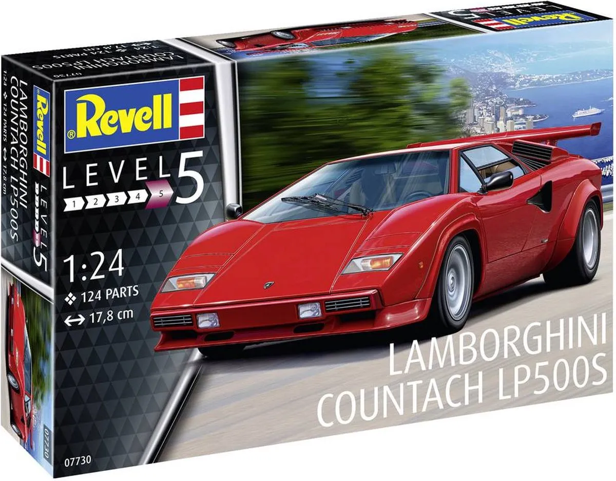 Revell 07730 Lamborghini Countach LP500S Modelbouwpakket - 1:24 - Multi