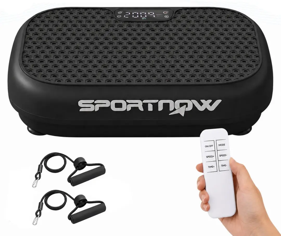 SPORTNOW Sport Trilplaat-Staal, kunststof-48L x 32B x 12,5H cm-Zwart