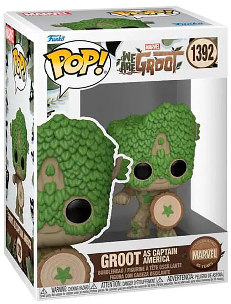 Funko Marvel We are Groot Groot as Captain America Pop! 79515 - Multicolor - afbeelding 6 van 6