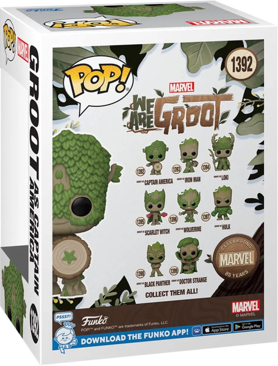 Funko Marvel We are Groot Groot as Captain America Pop! 79515 - Multicolor