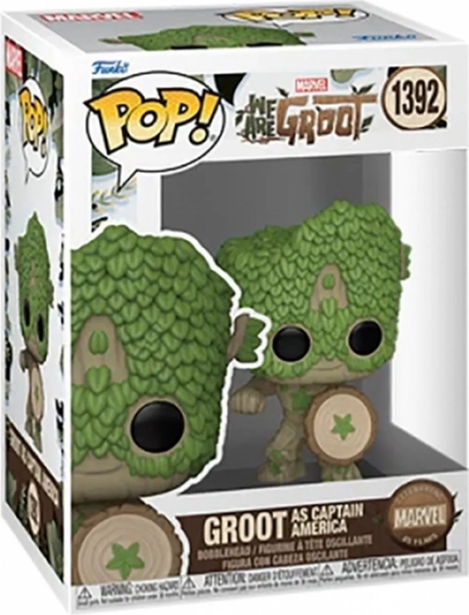 Funko Marvel We are Groot Groot as Captain America Pop! 79515 - Multicolor