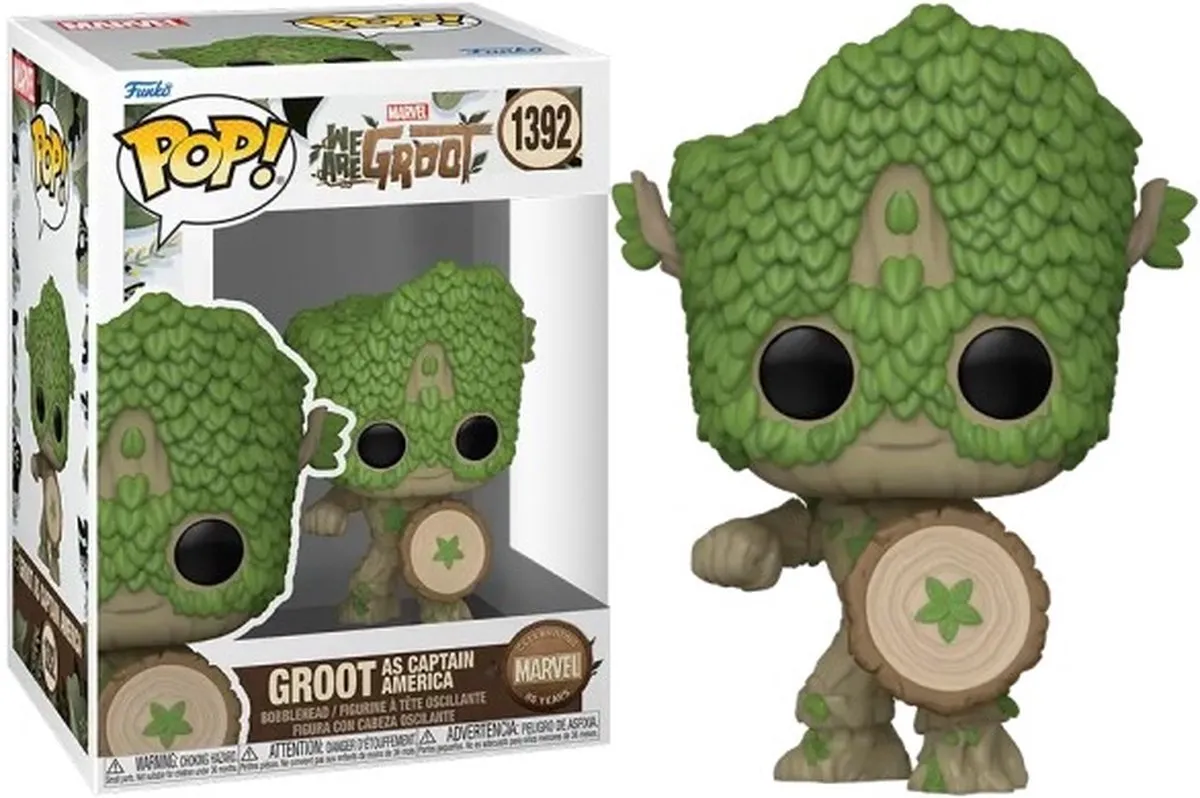 Funko Marvel We are Groot Groot as Captain America Pop! 79515 - Multicolor