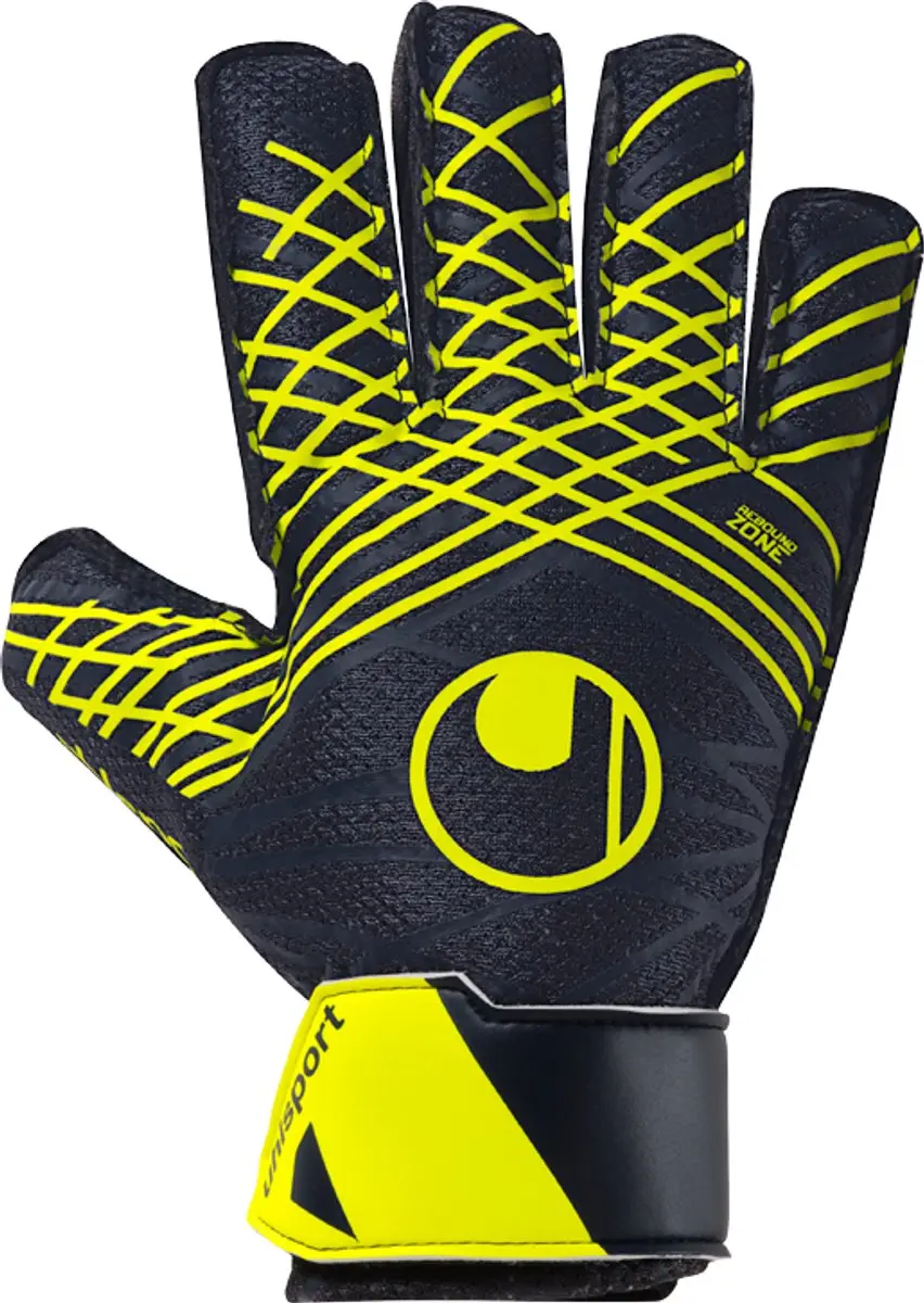 Uhlsport Prediction Soft Pro Keepershandschoenen 10 - Fluoro Geel/Navy - afbeelding 6 van 6