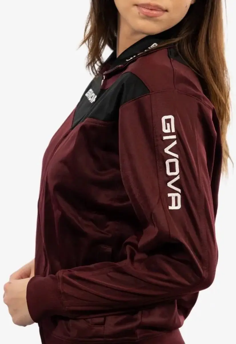 Givova Visa Trainingspak - Rood/Zwart 2XL