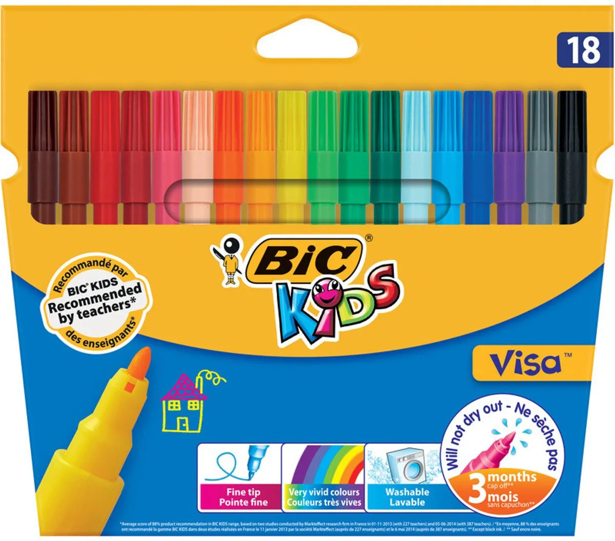 Bic Kids Visa Viltstiften - 18 Stuks - afbeelding 6 van 6