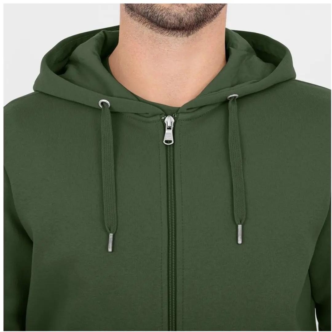 JAKO Organic Jas Met Kap Heren - Olijfgroen 4XL - afbeelding 3 van 3