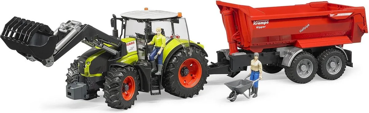 Bruder Claas Axion 950 met Voorlader - Zwart/Rood