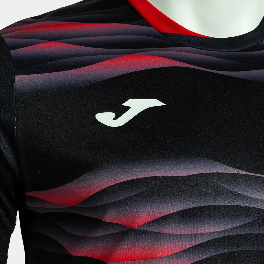 Joma Tiger VII Shirt Heren - L - Zwart/Rood - afbeelding 2 van 4