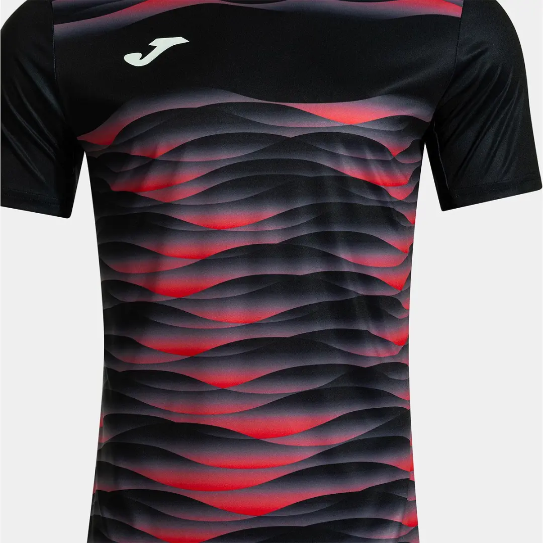 Joma Tiger VII Shirt Heren - L - Zwart/Rood - afbeelding 3 van 4