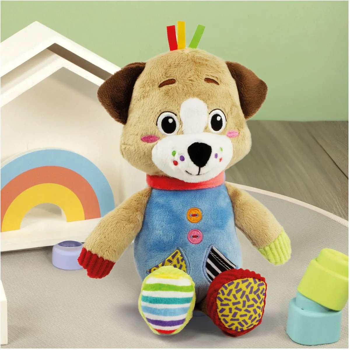 Clementoni Pete the Puppy Knuffelhond - Meerkleurig